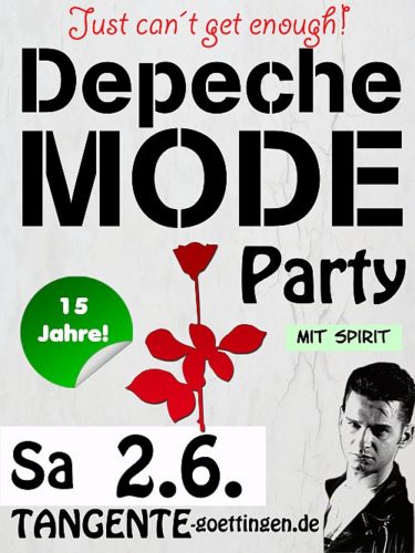 Jubiläum: Depeche Mode Party Göttingen - promo