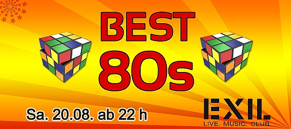 Banner: BEST 80s  Party im EXIL Göttingen