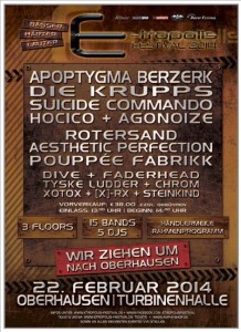 E-tropolis Festival 2014 in Oberhausen - Flyer